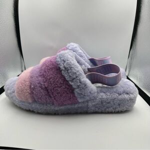 UGG Fluff Yeah Slide Slippers Women’s ~10 Purple Pink Shearling Platform Sandals